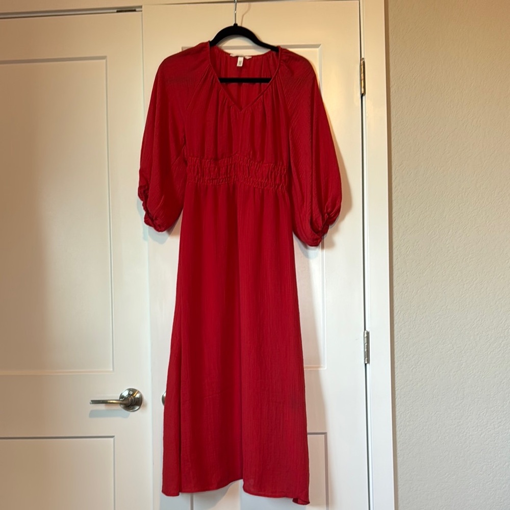 H&M Red Bishop Sleeve Sundress